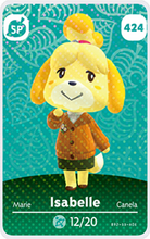 Load image into Gallery viewer, Isabelle #424 - Villager NFC Card for Animal Crossing New Horizons Amiibo
