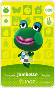 Jambette - Villager NFC Card for Animal Crossing New Horizons Amiibo
