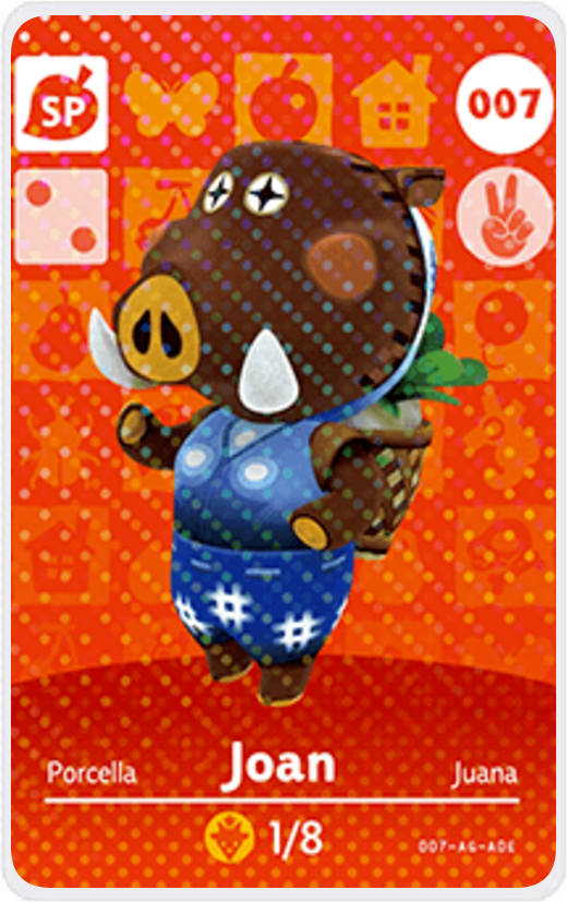 Joan - Villager NFC Card for Animal Crossing New Horizons Amiibo