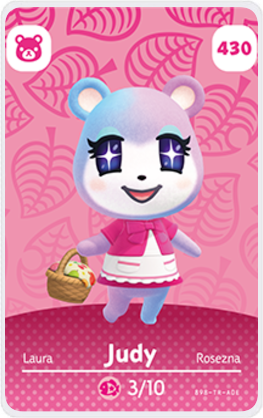 Judy Villager NFC Card for Animal Crossing New Horizons Amiibo
