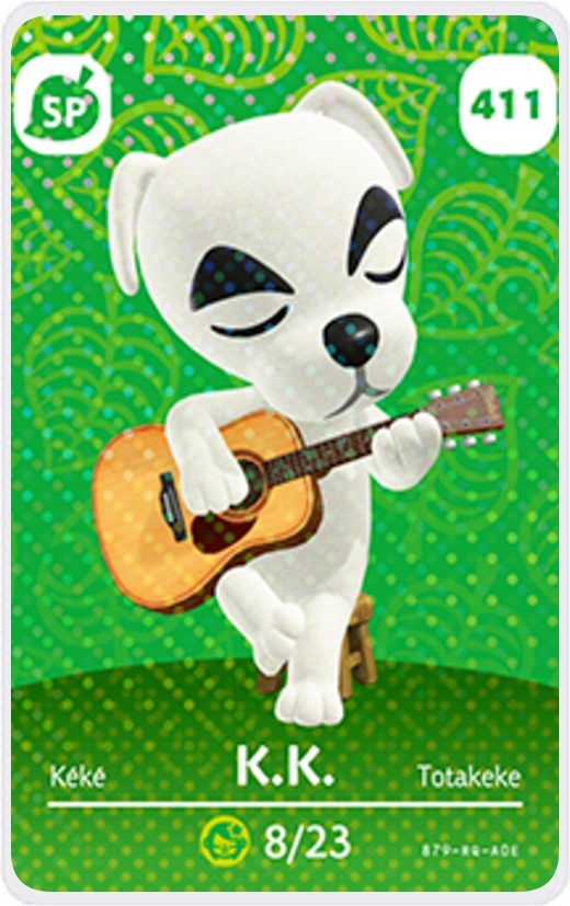 K.K. Villager NFC Card for Animal Crossing New Horizons Amiibo