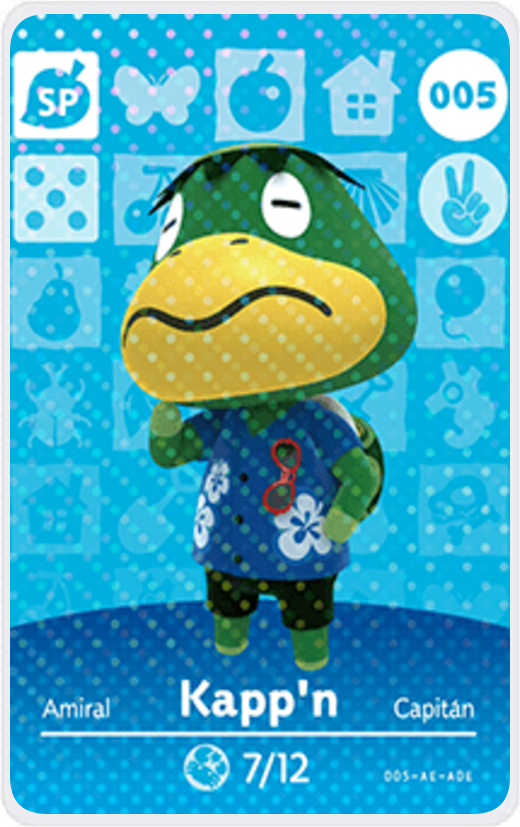 Kapp'n - Villager NFC Card for Animal Crossing New Horizons Amiibo