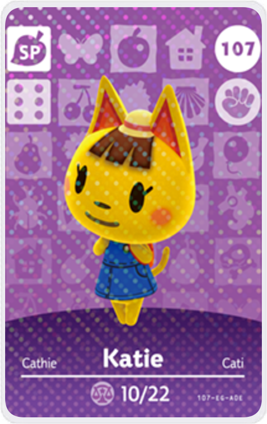 Katie - Villager NFC Card for Animal Crossing New Horizons Amiibo