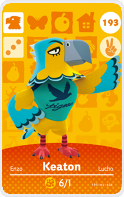 Keaton - Villager NFC Card for Animal Crossing New Horizons Amiibo