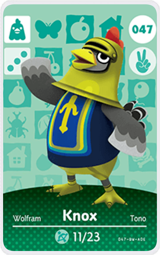 Knox - Villager NFC Card for Animal Crossing New Horizons Amiibo