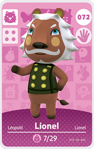 Lionel - Villager NFC Card for Animal Crossing New Horizons Amiibo