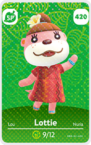 Lottie - Villager NFC Card for Animal Crossing New Horizons Amiibo