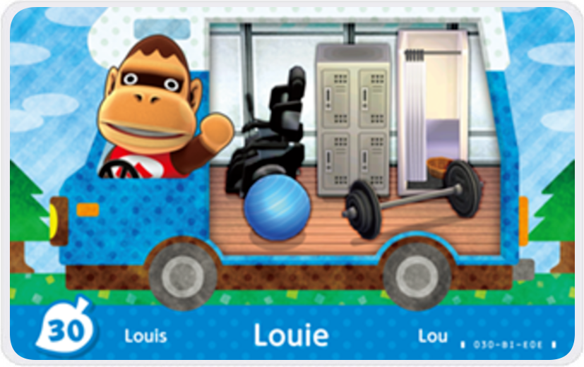 Louie - Villager NFC Card for Animal Crossing New Horizons Amiibo