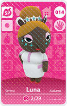Load image into Gallery viewer, Luna - Villager NFC Card for Animal Crossing New Horizons Amiibo

