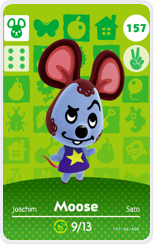 Moose - Villager NFC Card for Animal Crossing New Horizons Amiibo