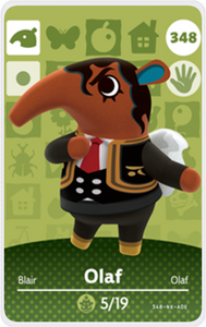 Olaf - Villager NFC Card for Animal Crossing New Horizons Amiibo