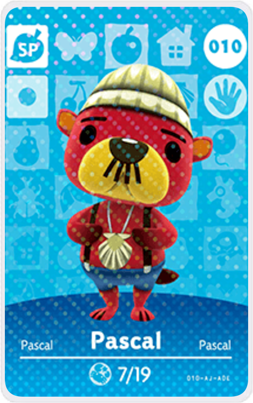 Pascal - Villager NFC Card for Animal Crossing New Horizons Amiibo