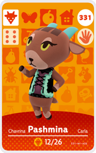 Pashmina - Villager NFC Card for Animal Crossing New Horizons Amiibo