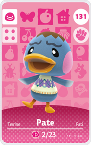Pate - Villager NFC Card for Animal Crossing New Horizons Amiibo