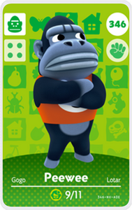 Peewee - Villager NFC Card for Animal Crossing New Horizons Amiibo