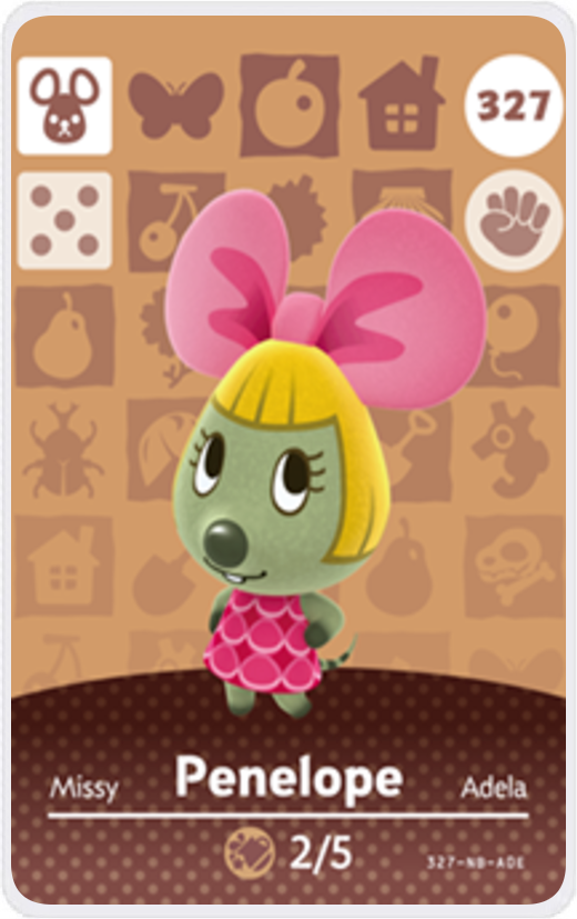 Penelope - Villager NFC Card for Animal Crossing New Horizons Amiibo