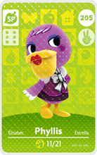 Load image into Gallery viewer, Phyllis - Villager NFC Card for Animal Crossing New Horizons Amiibo
