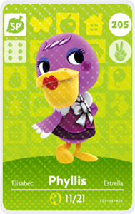 Phyllis - Villager NFC Card for Animal Crossing New Horizons Amiibo