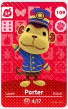 Load image into Gallery viewer, Porter - Villager NFC Card for Animal Crossing New Horizons Amiibo
