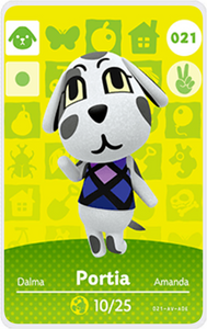 Portia - Villager NFC Card for Animal Crossing New Horizons Amiibo