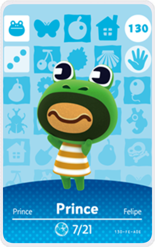 Prince - Villager NFC Card for Animal Crossing New Horizons Amiibo