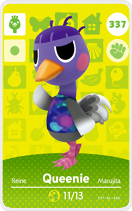 Queenie - Villager NFC Card for Animal Crossing New Horizons Amiibo