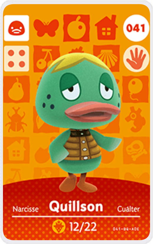 Quillson - Villager NFC Card for Animal Crossing New Horizons Amiibo