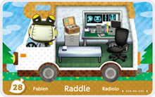 Load image into Gallery viewer, Raddle - Villager NFC Card for Animal Crossing New Horizons Amiibo
