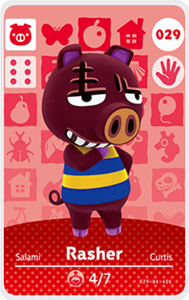 Rasher - Villager NFC Card for Animal Crossing New Horizons Amiibo