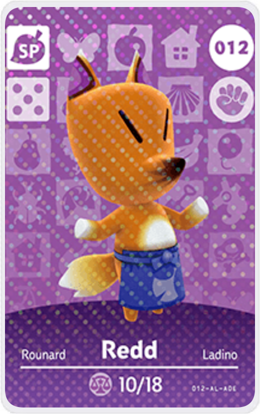 Redd - Villager NFC Card for Animal Crossing New Horizons Amiibo