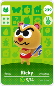 Ricky - Villager NFC Card for Animal Crossing New Horizons Amiibo