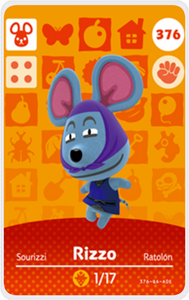 Rizzo - Villager NFC Card for Animal Crossing New Horizons Amiibo