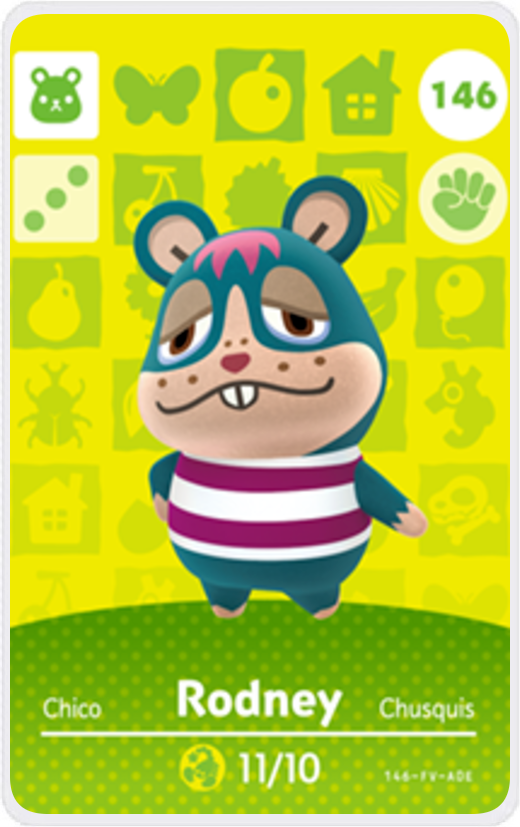 Rodney - Villager NFC Card for Animal Crossing New Horizons Amiibo