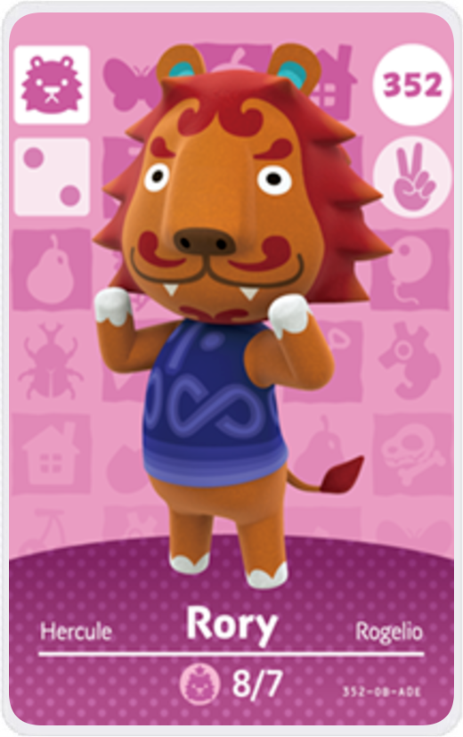 Rory - Villager NFC Card for Animal Crossing New Horizons Amiibo