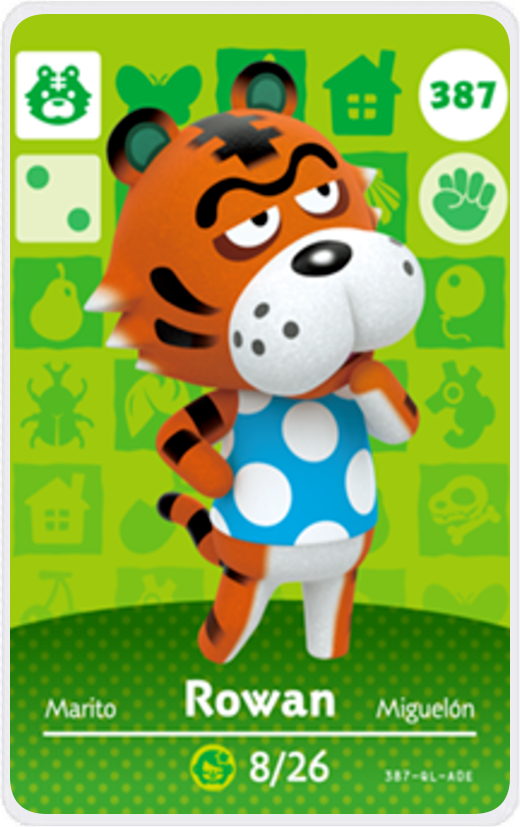 Rowan - Villager NFC Card for Animal Crossing New Horizons Amiibo