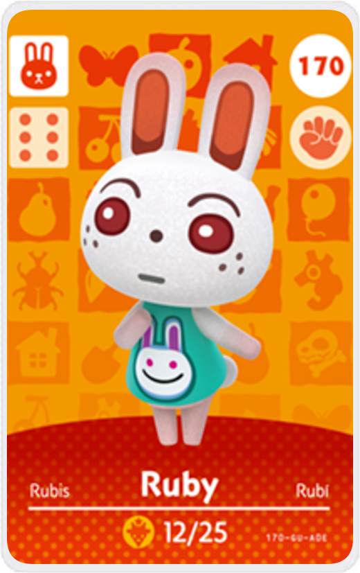 Ruby - Villager NFC Card for Animal Crossing New Horizons Amiibo