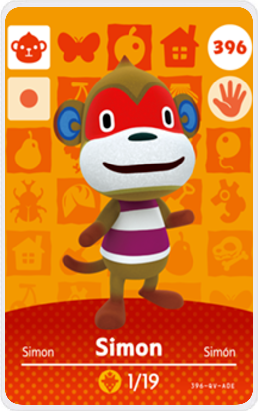 Simon - Villager NFC Card for Animal Crossing New Horizons Amiibo