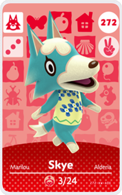 Skye - Villager NFC Card for Animal Crossing New Horizons Amiibo