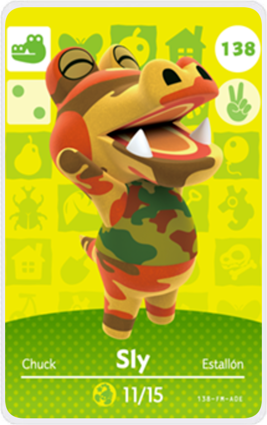 Sly - Villager NFC Card for Animal Crossing New Horizons Amiibo
