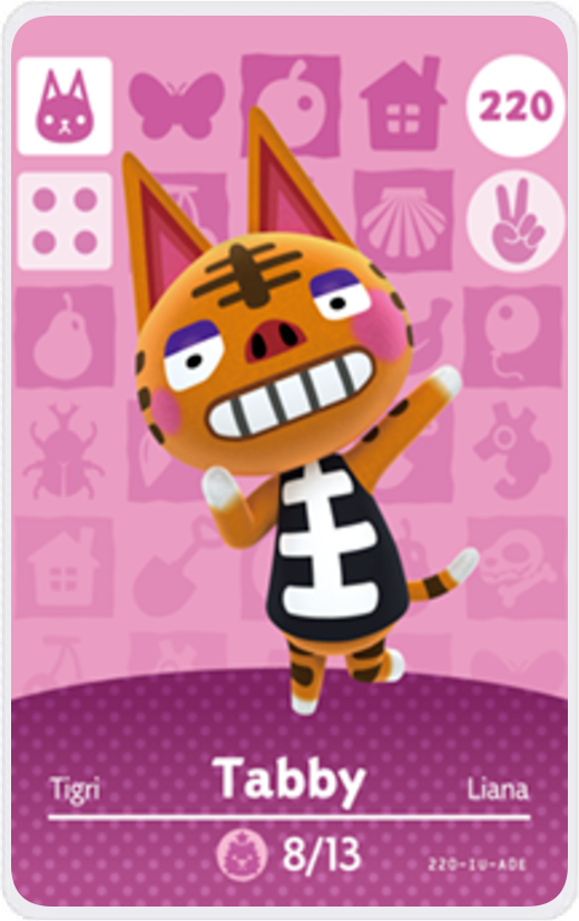 Tabby - Villager NFC Card for Animal Crossing New Horizons Amiibo