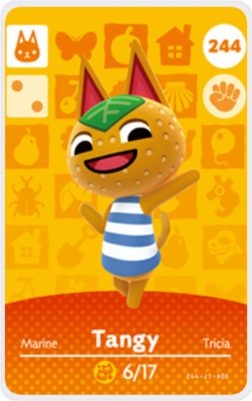 Tangy - Villager NFC Card for Animal Crossing New Horizons Amiibo