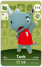 Load image into Gallery viewer, Tank - Villager NFC Card for Animal Crossing New Horizons Amiibo
