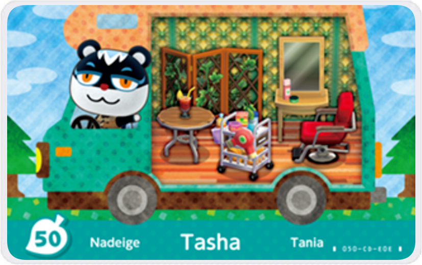 Tasha - Villager NFC Card for Animal Crossing New Horizons Amiibo
