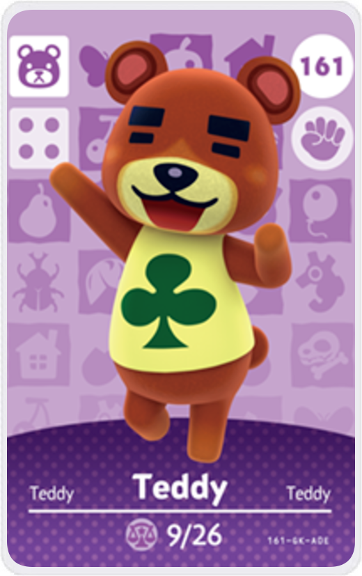 Beardo #249 Animal Crossing Amiibo Card – Series 3 – Authentic Nintendo – Never Scanned