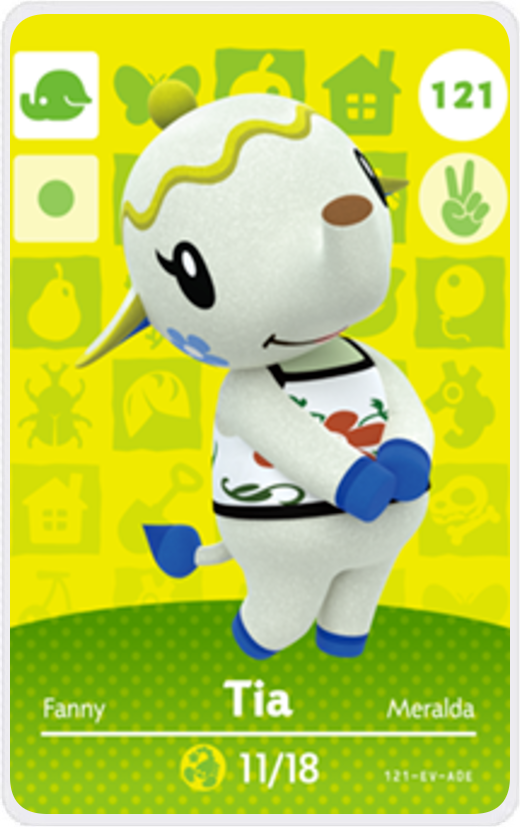 Tia - Villager NFC Card for Animal Crossing New Horizons Amiibo