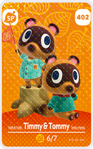 Timmy and Tommy #402 - Villager NFC Card for Animal Crossing New Horizons Amiibo