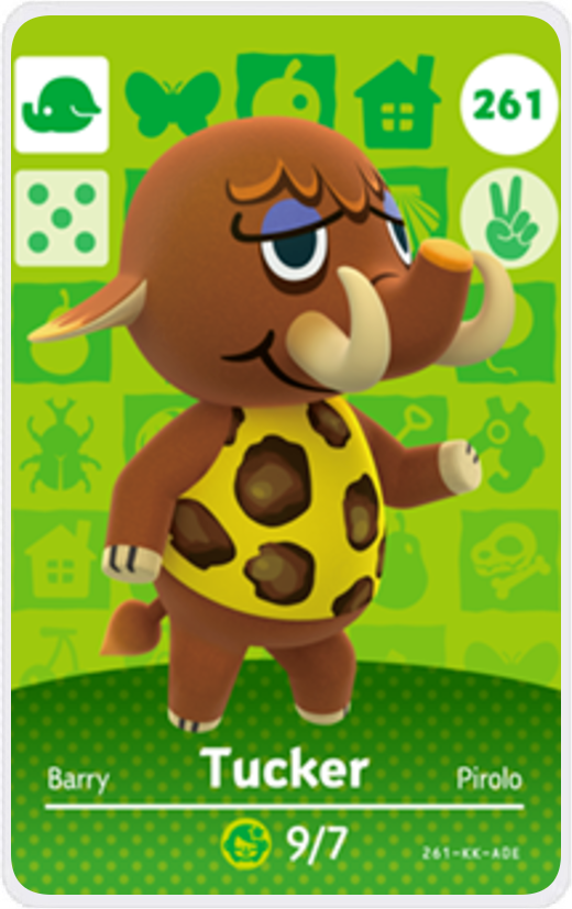 Tucker - Villager NFC Card for Animal Crossing New Horizons Amiibo