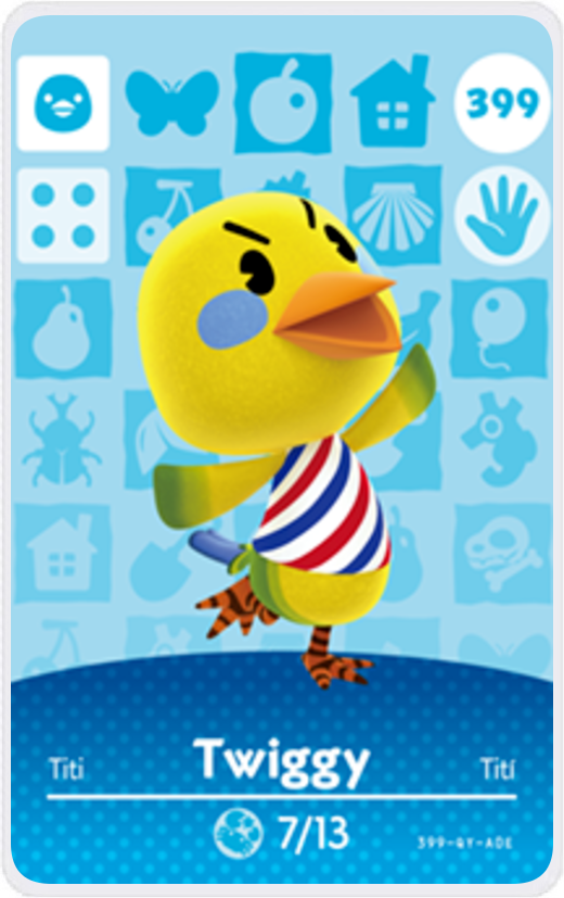 Twiggy - Villager NFC Card for Animal Crossing New Horizons Amiibo