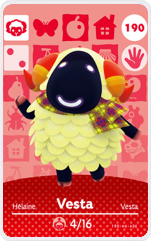 Vesta - Villager NFC Card for Animal Crossing New Horizons Amiibo