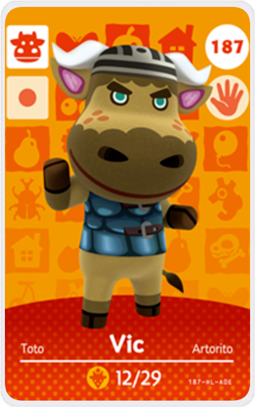 Vic - Villager NFC Card for Animal Crossing New Horizons Amiibo